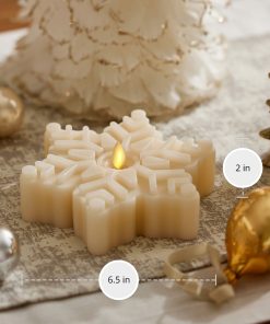White Swan Flameless Candle Snowflake Tealight
