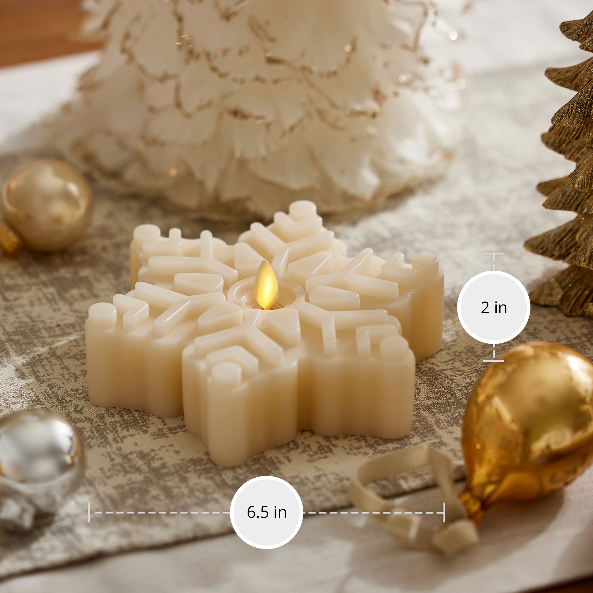sm-image-f8653ba20b3c2916ee46a50d White Swan Flameless Candle Snowflake Tealight