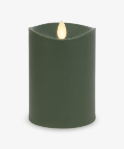 Loden Green Outdoor Flameless Candle Pillar