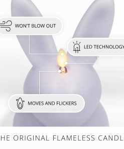 Gentle Lavender Flameless Candle Easter Bunny Rabbit