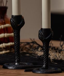 Black Wrought Iron Snake Taper Holder