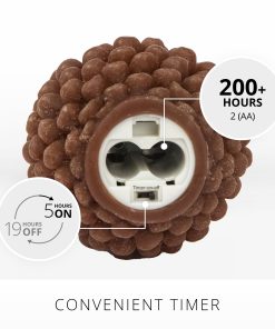 Brown Flameless Candle Pinecone