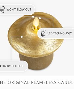 Khaki Small Mushroom Flameless Candle